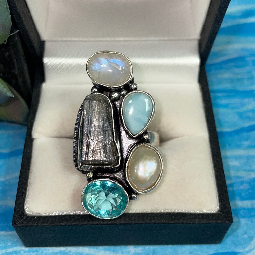 Multi Gem Ring - image 3